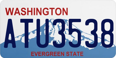 WA license plate ATU3538