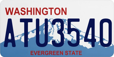 WA license plate ATU3540