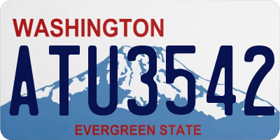 WA license plate ATU3542