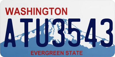 WA license plate ATU3543