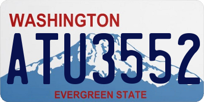 WA license plate ATU3552
