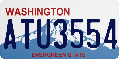 WA license plate ATU3554