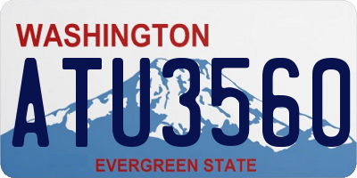 WA license plate ATU3560