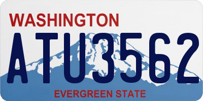 WA license plate ATU3562