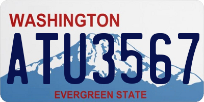 WA license plate ATU3567