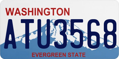 WA license plate ATU3568