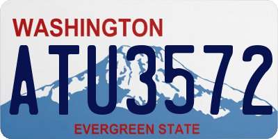 WA license plate ATU3572