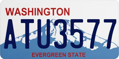 WA license plate ATU3577