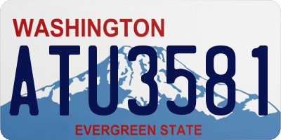WA license plate ATU3581