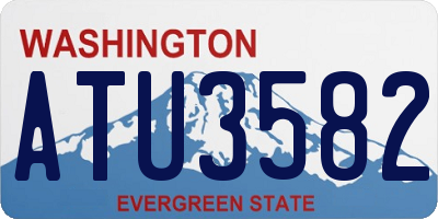 WA license plate ATU3582