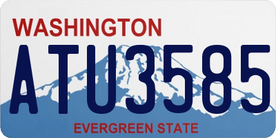 WA license plate ATU3585
