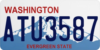 WA license plate ATU3587