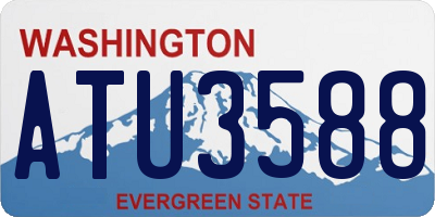 WA license plate ATU3588