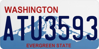 WA license plate ATU3593