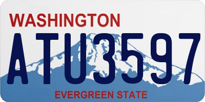 WA license plate ATU3597