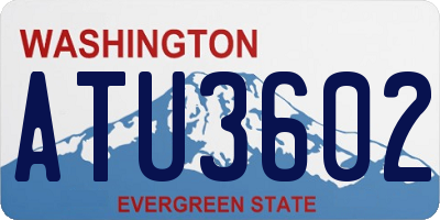 WA license plate ATU3602