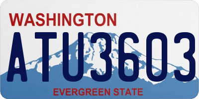 WA license plate ATU3603