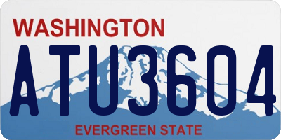 WA license plate ATU3604