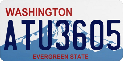 WA license plate ATU3605