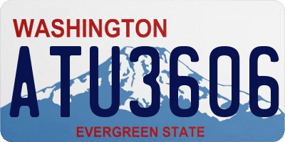 WA license plate ATU3606