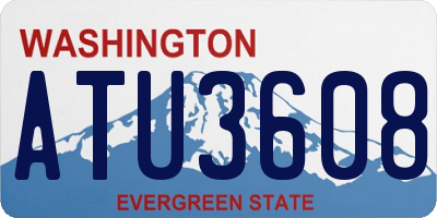 WA license plate ATU3608