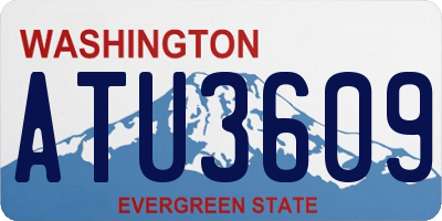WA license plate ATU3609