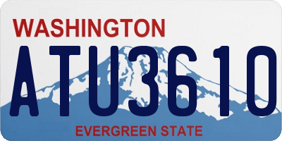 WA license plate ATU3610