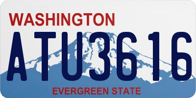 WA license plate ATU3616