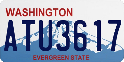 WA license plate ATU3617