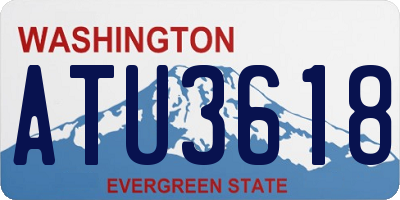 WA license plate ATU3618