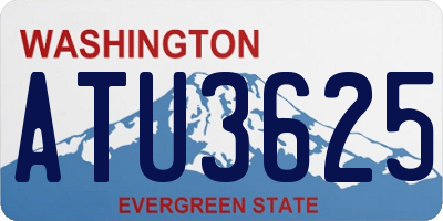 WA license plate ATU3625