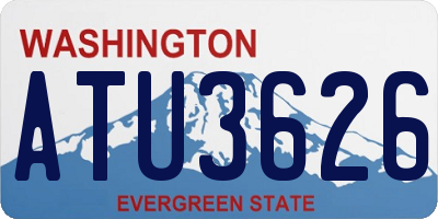 WA license plate ATU3626