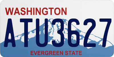 WA license plate ATU3627