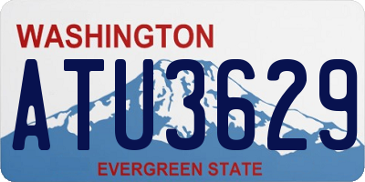 WA license plate ATU3629