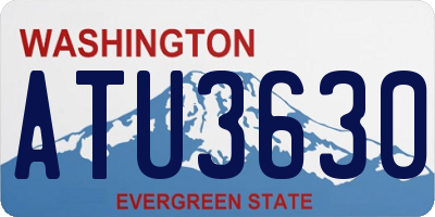 WA license plate ATU3630
