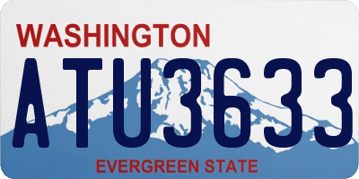 WA license plate ATU3633