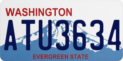 WA license plate ATU3634