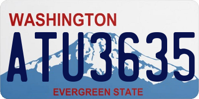 WA license plate ATU3635