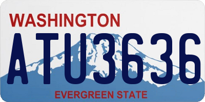 WA license plate ATU3636