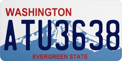 WA license plate ATU3638