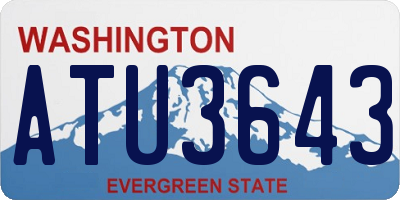 WA license plate ATU3643