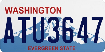 WA license plate ATU3647