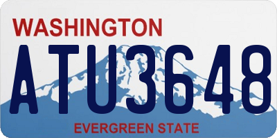 WA license plate ATU3648