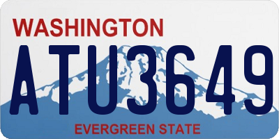 WA license plate ATU3649