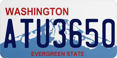 WA license plate ATU3650