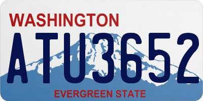 WA license plate ATU3652