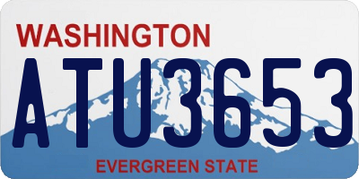 WA license plate ATU3653