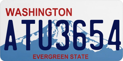 WA license plate ATU3654