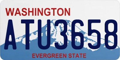 WA license plate ATU3658
