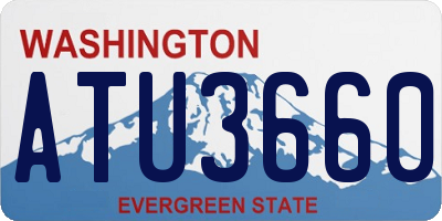 WA license plate ATU3660